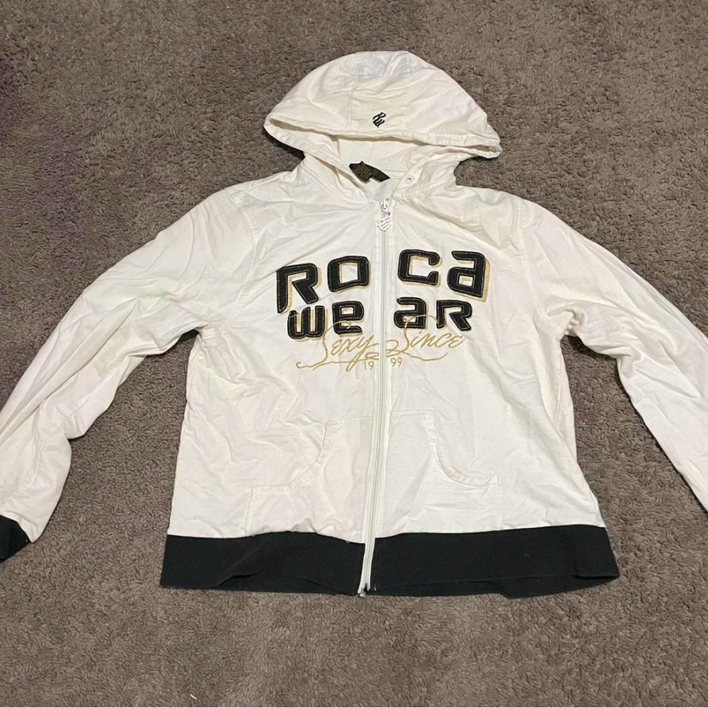 Rocawear White and Black Hoodie